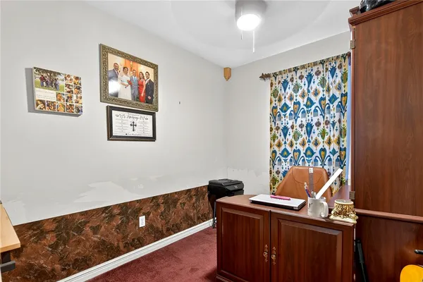 a view of workspace with wall paintings