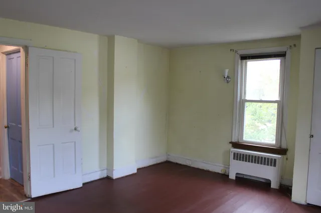 an empty room with a window