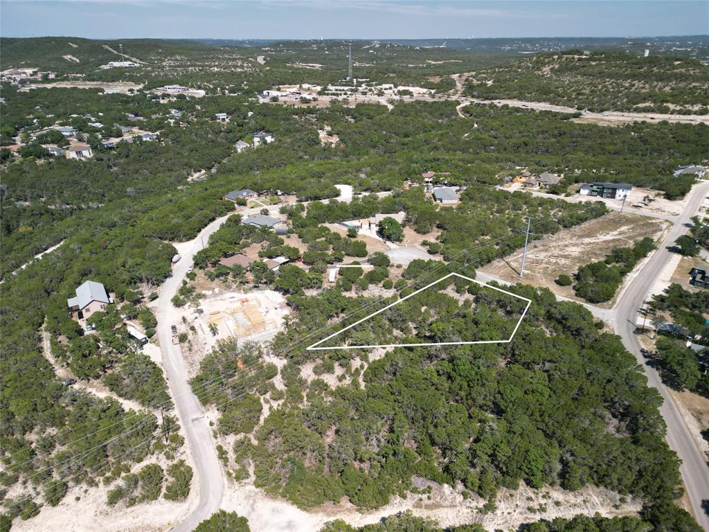 6802 Cedar Ridge Circle Lago Vista, TX 78645 - Photo 3 of 19 Bird's eye view showing the overhead electrical lines.