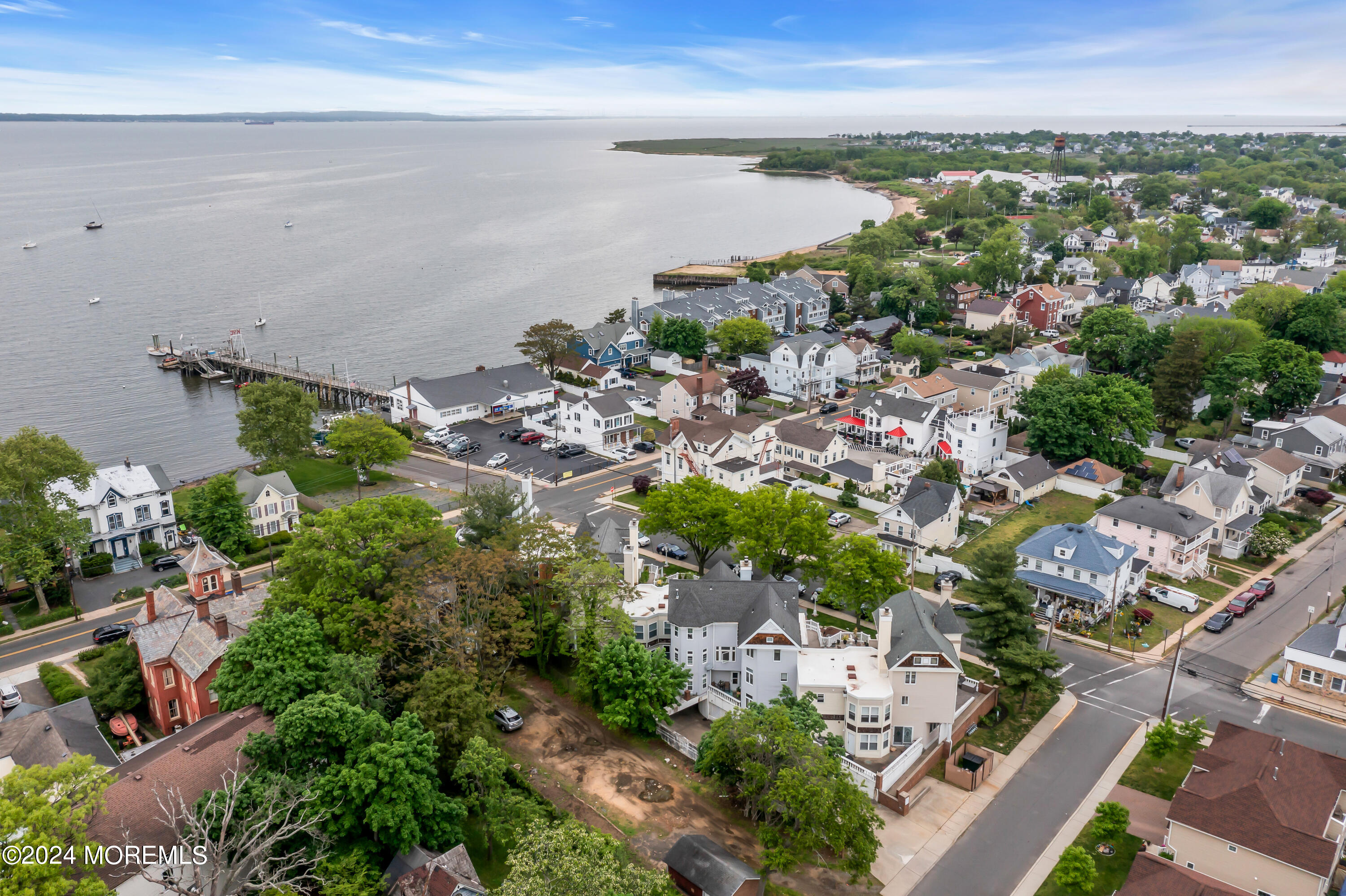 100 1st Street, Unit 8 Keyport, NJ 07735 - Photo 43 of 55 an aerial view of a city with lots of residential buildings