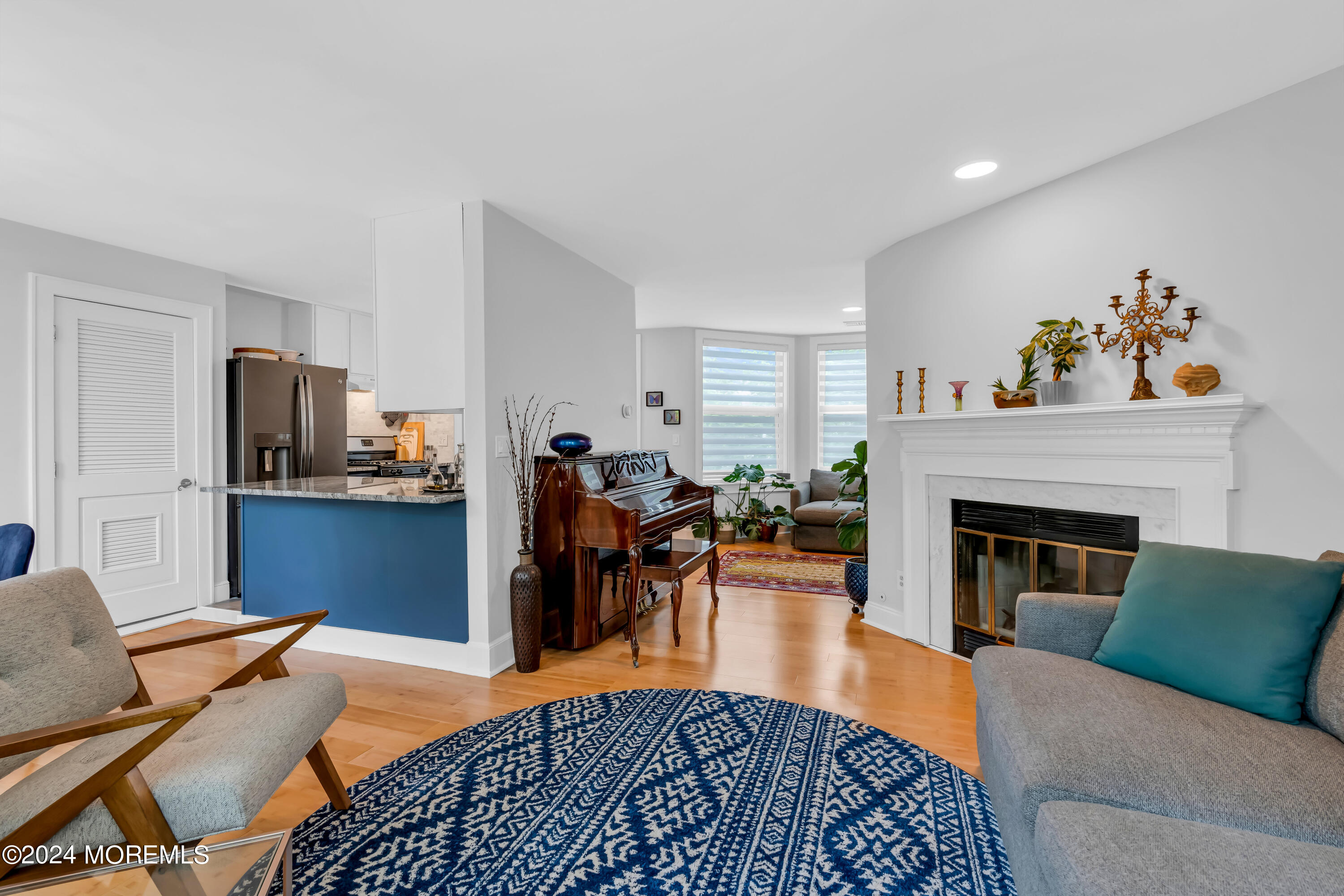100 1st Street, Unit 8 Keyport, NJ 07735 - Photo 51 of 55 a living room with furniture and a fireplace