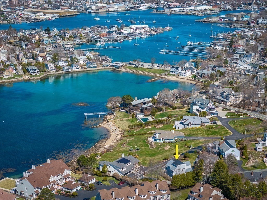 an aerial view of ocean residential house with outdoor space