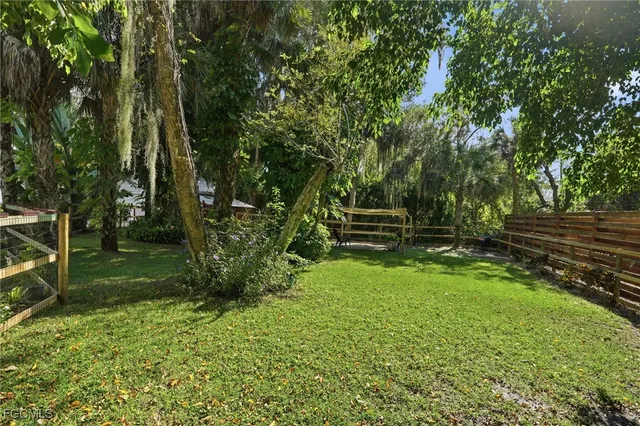 a view of park with trees