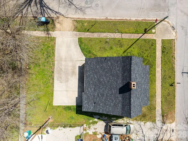 a bird view of a house