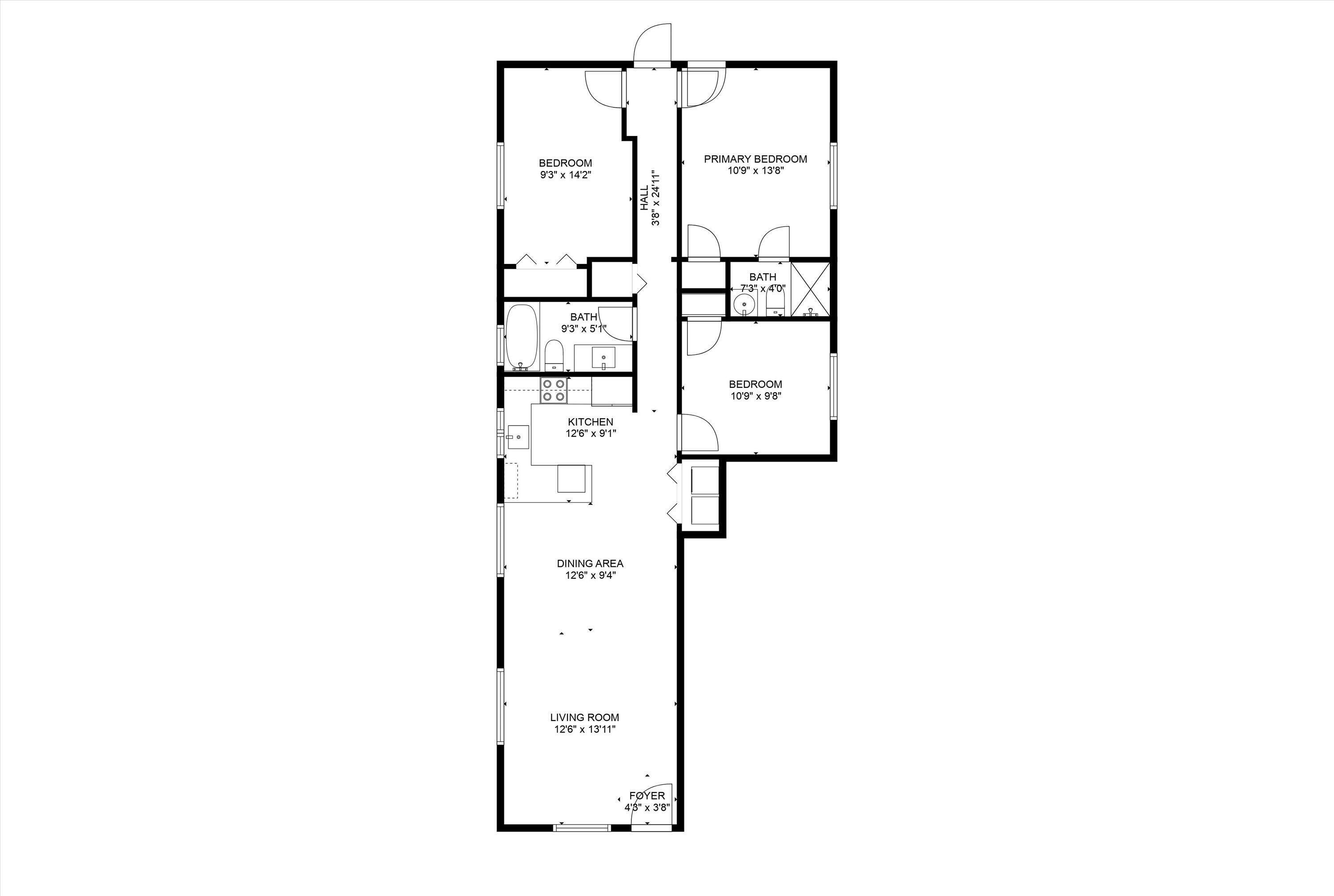 836 Southwest 13th Court Pompano Beach, FL 33060 - Photo 37 of 37 FLOOR PLAN