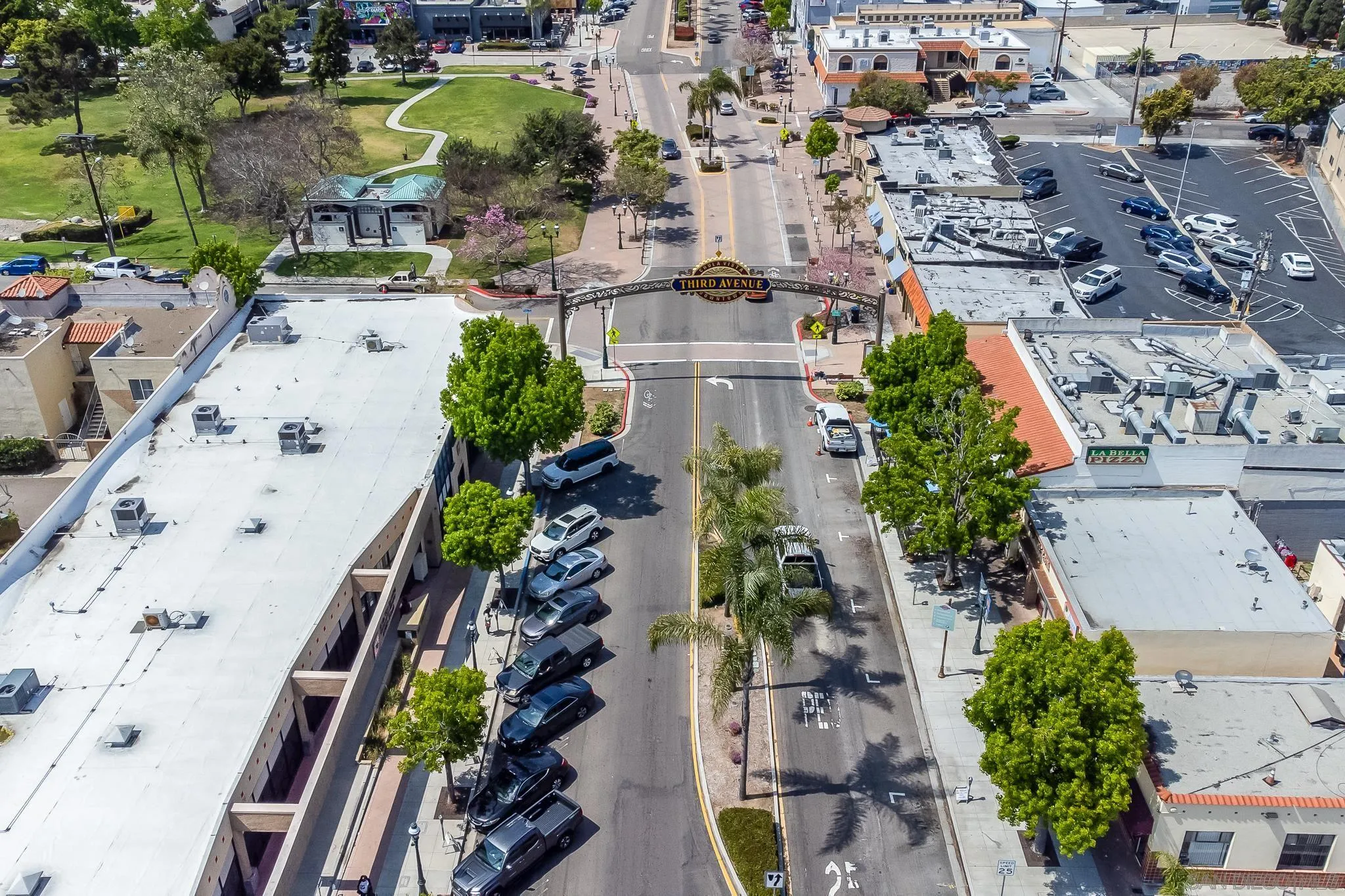 350 G Street, Unit E2 Chula Vista, CA 91910 - Photo 27 of 30 an aerial view of residential houses with outdoor space