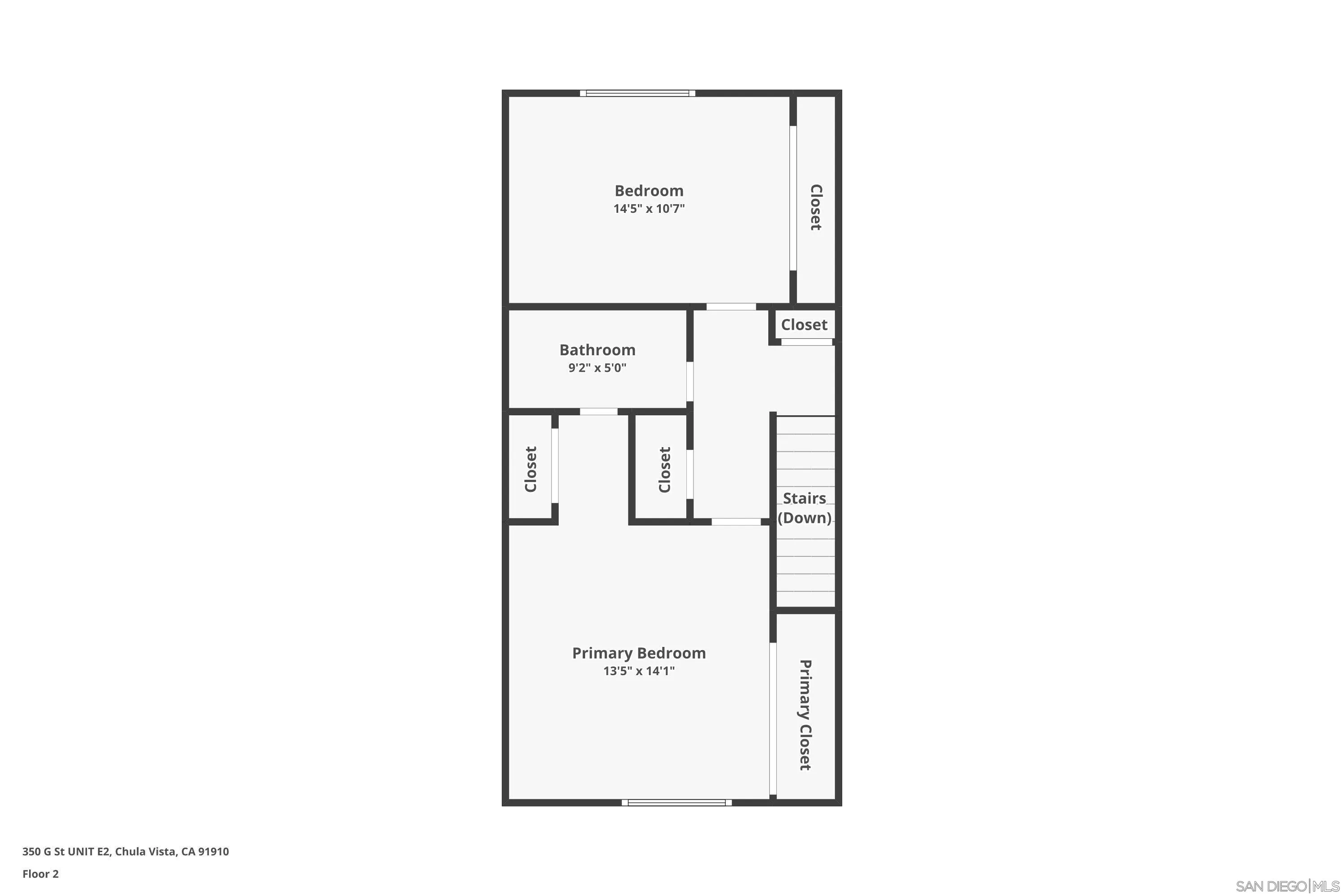 350 G Street, Unit E2 Chula Vista, CA 91910 - Photo 29 of 30 a picture of a floor plan