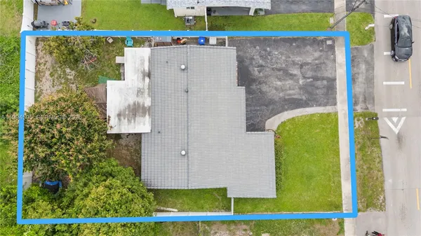 a bird view of a house