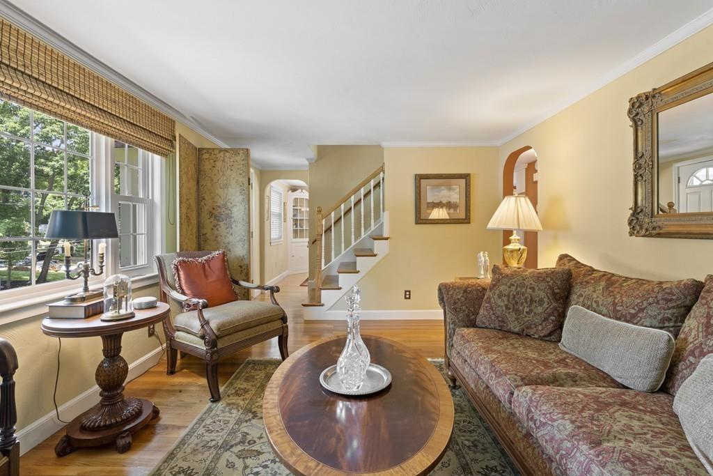 56 Ledgewood Road Dedham, MA 02026 - Photo 4 of 36 a living room with furniture and a wooden floor