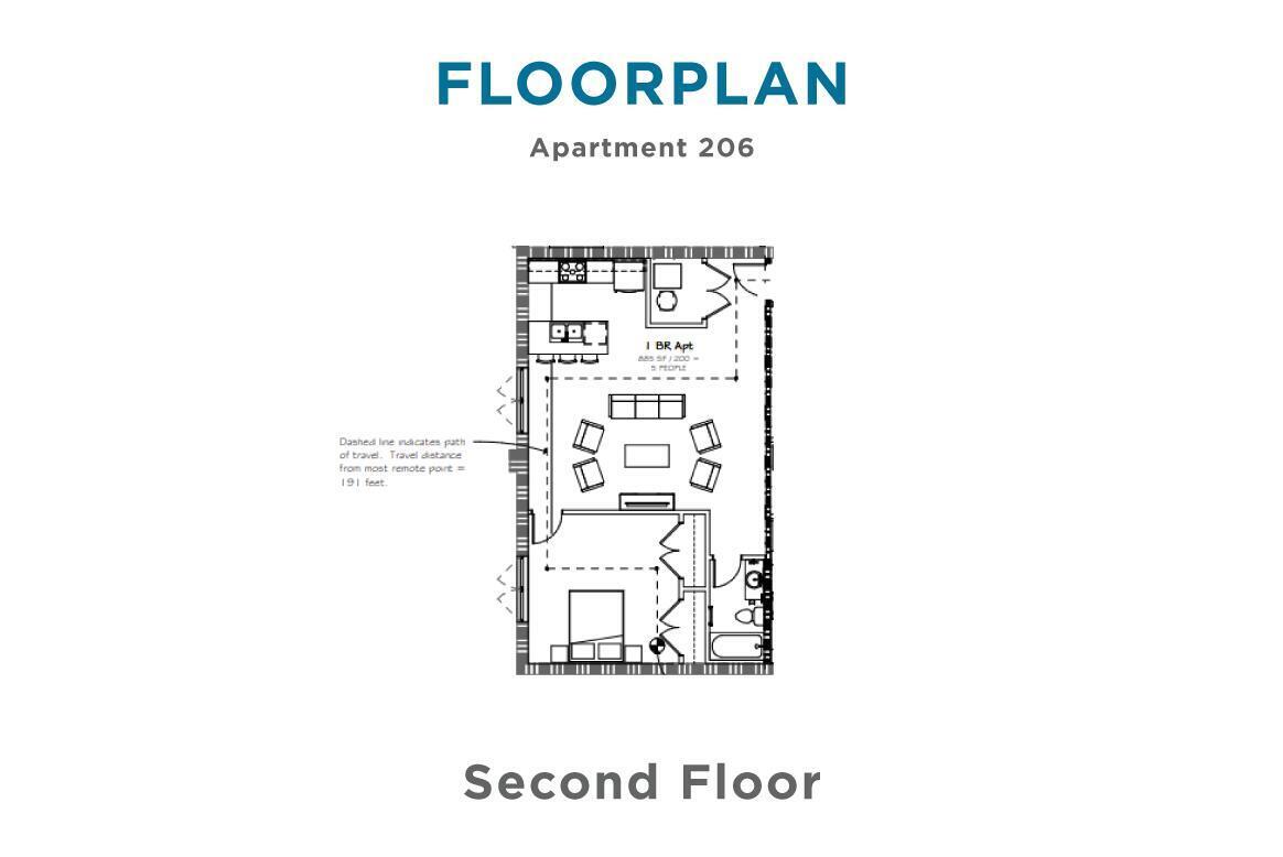 614 East Main Street, Unit 206 Chattanooga, TN 37408 - Photo 38 of 38 Unit 206 Floorplan