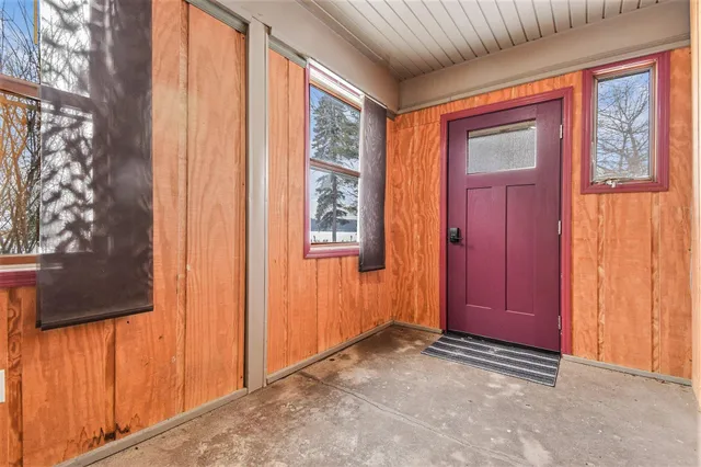 a view of an front door