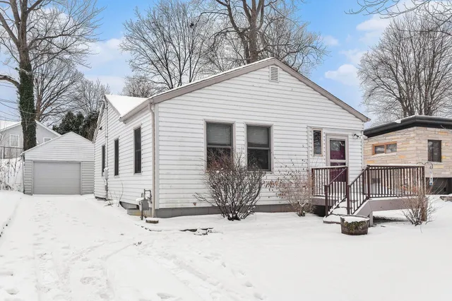 a view of a house with snow in snow