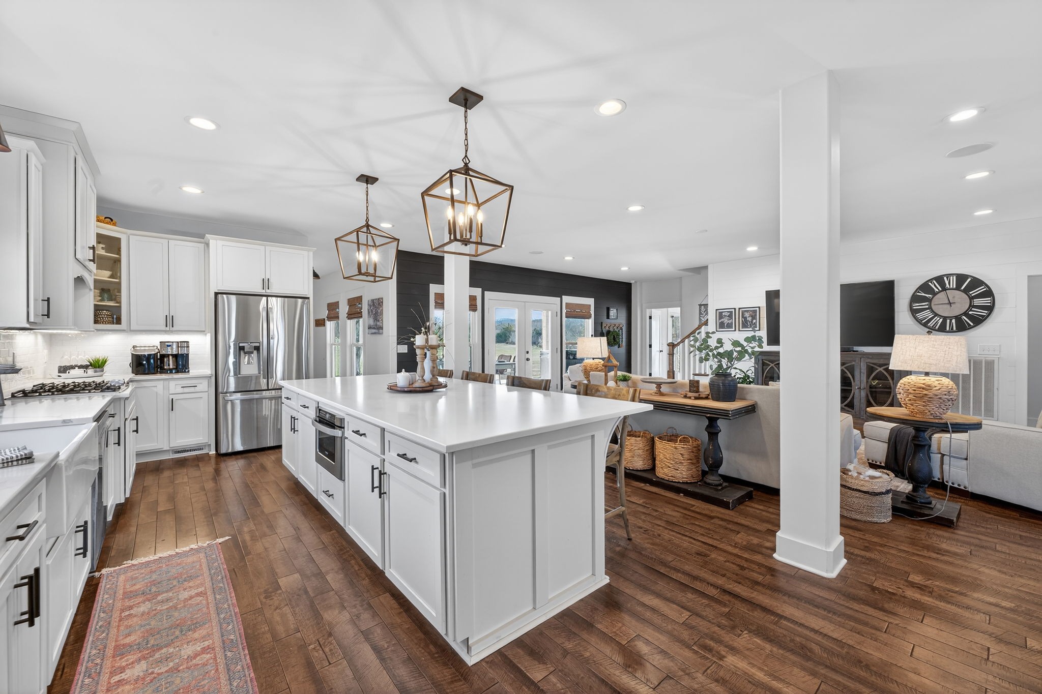 10640 Jordan Road Lascassas, TN 37085 - Photo 8 of 45 a large kitchen with stainless steel appliances kitchen island granite countertop a large island in the center