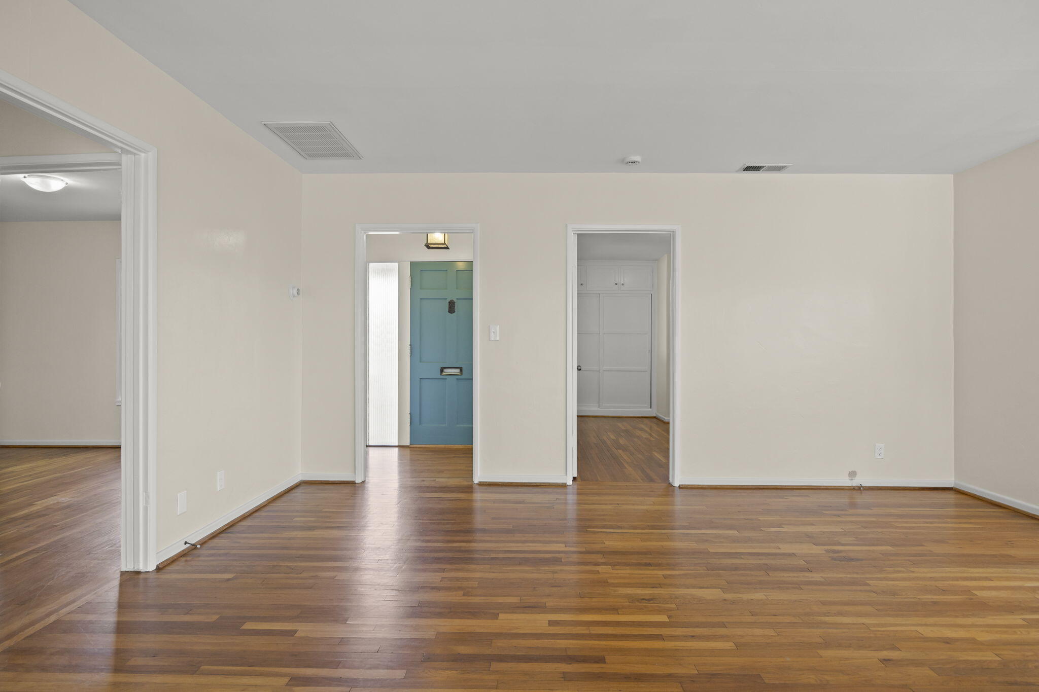 155 South Ontare Road Santa Barbara, CA 93105 - Photo 7 of 45 a view of an empty room with wooden floor and closet