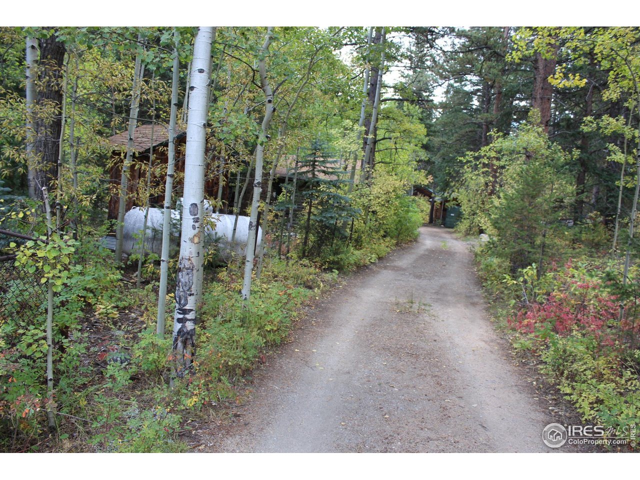 223 Riverside Drive Lyons, CO 80540 - Photo 17 of 33 Road looking East see corner fence with 480 Gal Propane tank
