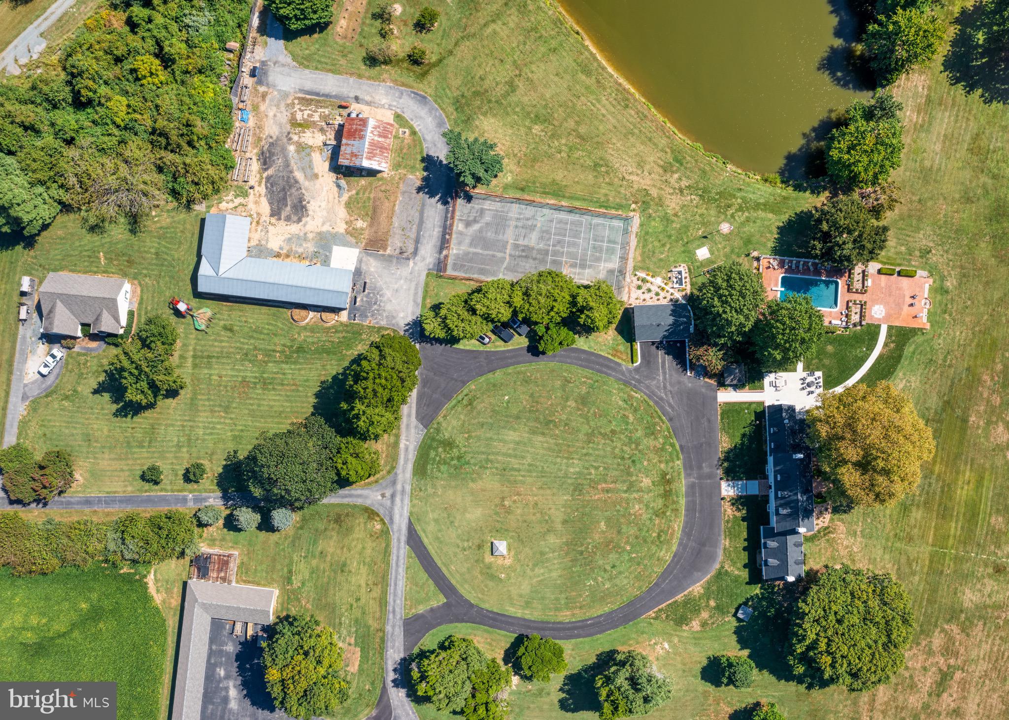 6029 Edesville Road Rock Hall, MD 21661 - Photo 48 of 75 Aerial view of grounds adjacent to main house