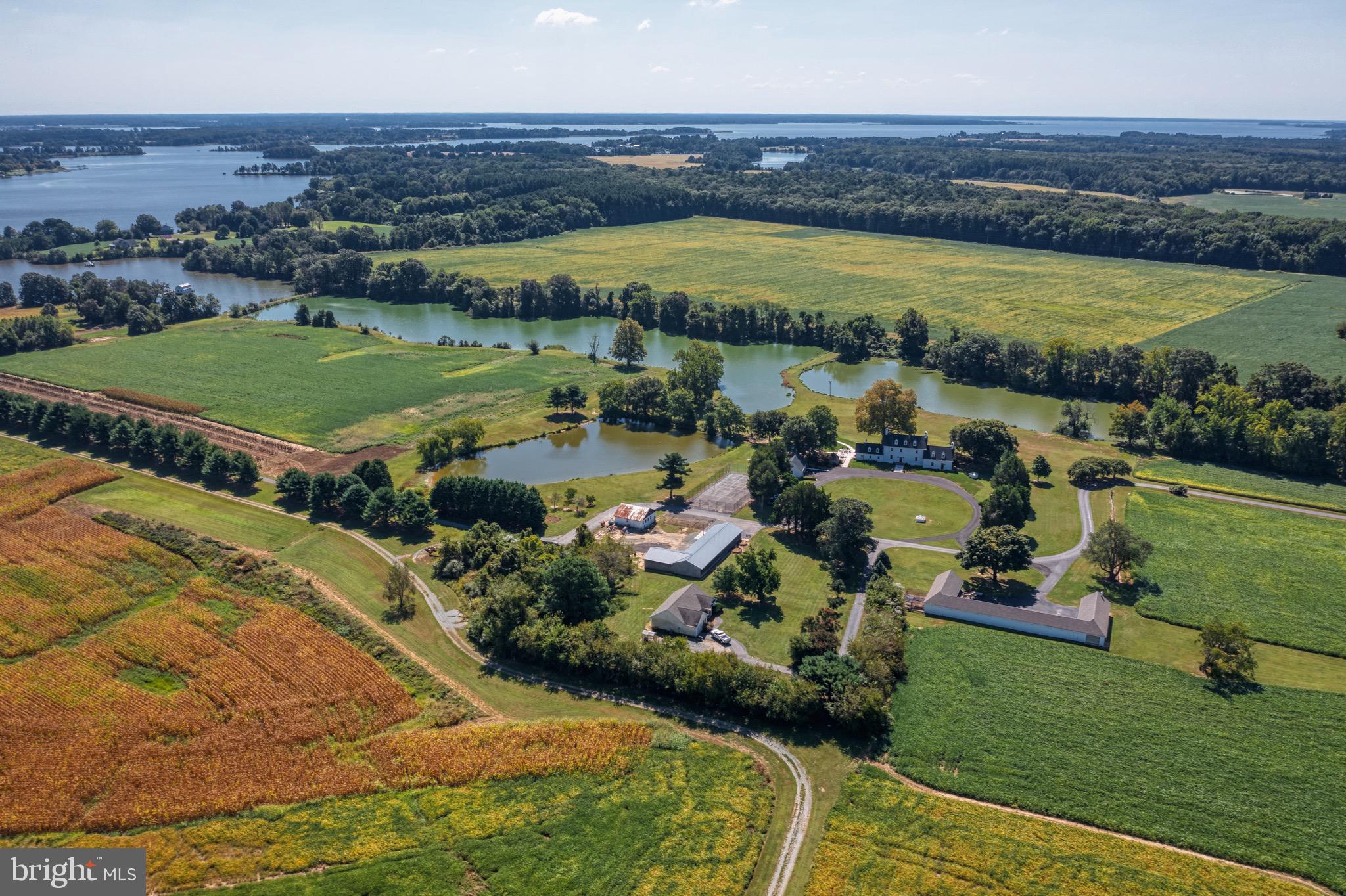 6029 Edesville Road Rock Hall, MD 21661 - Photo 67 of 75 Aerial view, 3 ponds on the property
