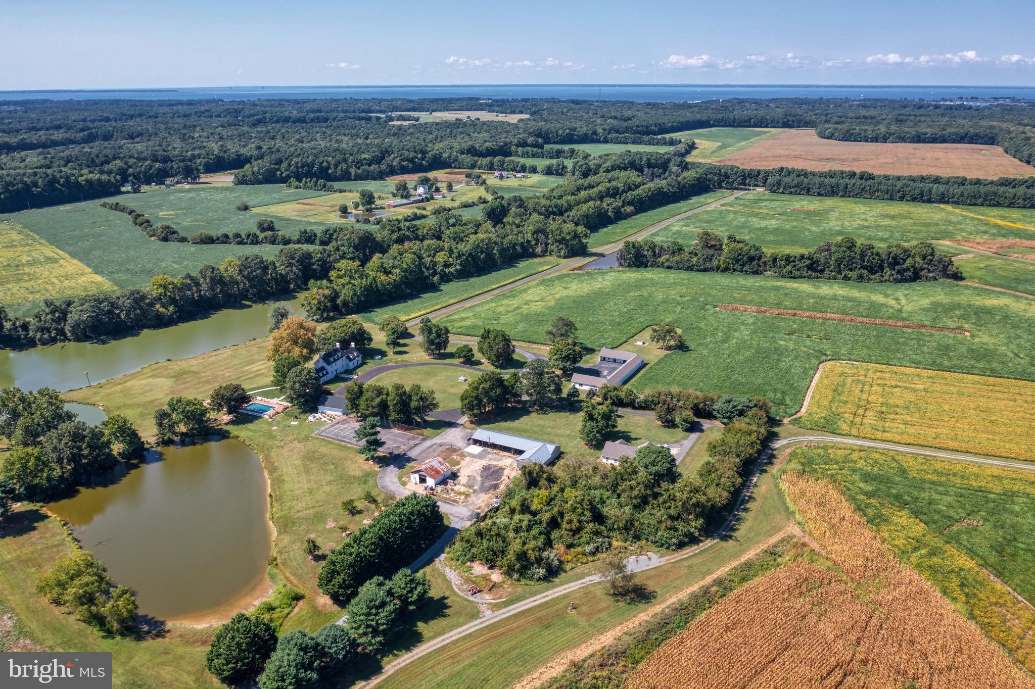 6029 Edesville Road Rock Hall, MD 21661 - Photo 68 of 75 Aerial view towards woods and farmland