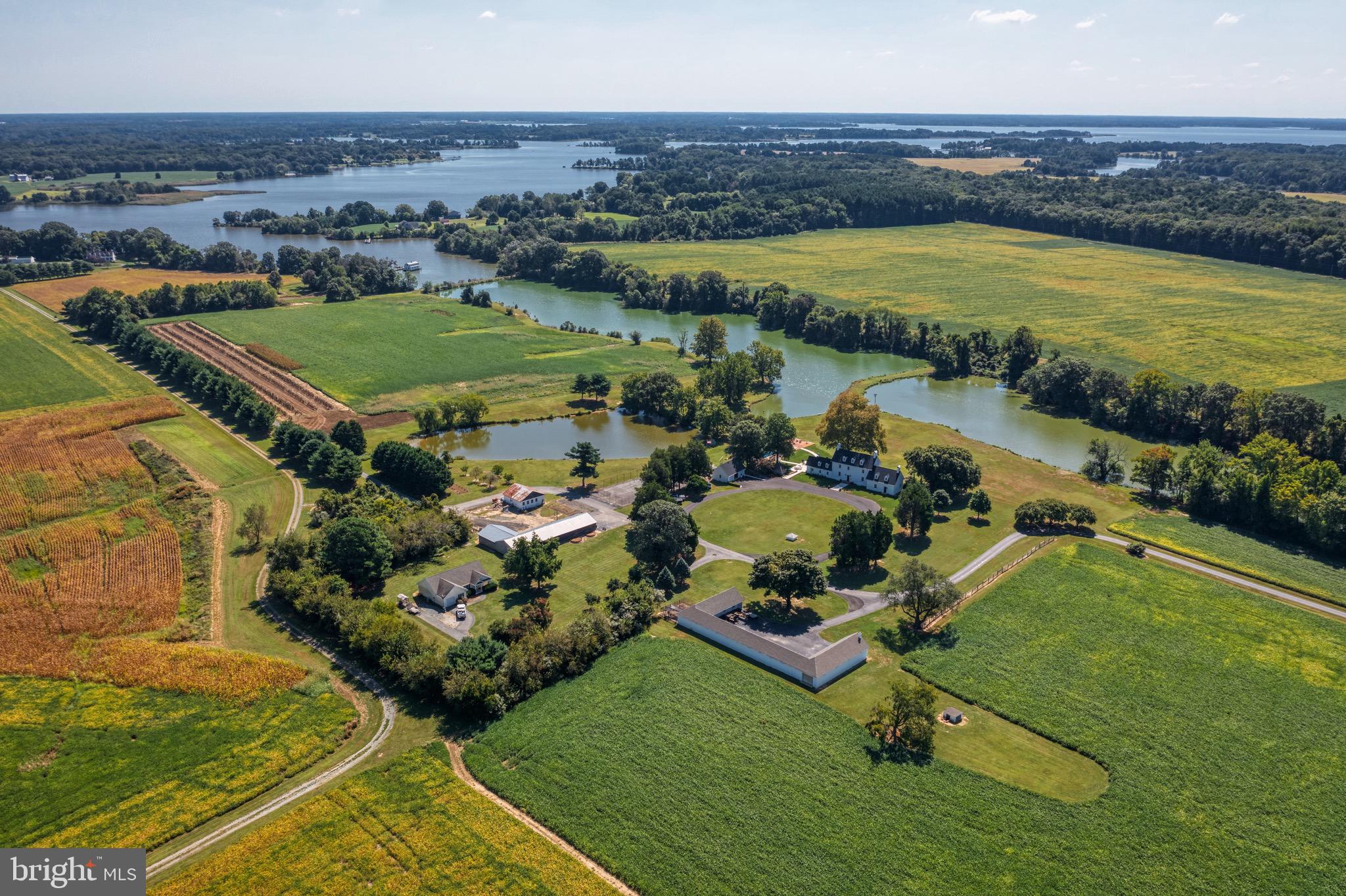 6029 Edesville Road Rock Hall, MD 21661 - Photo 8 of 75 Aerial view towards Langford Creek, Chester River