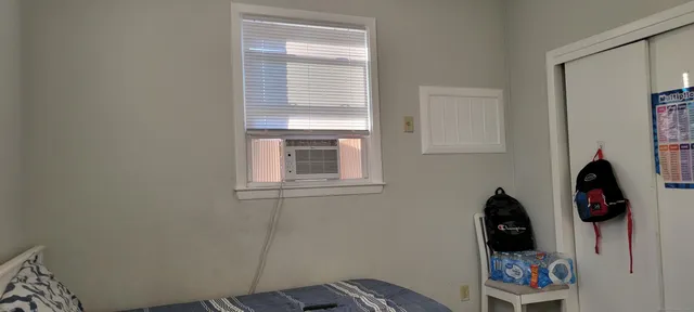 a front view of a house with a window