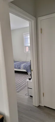 a view of a room with door