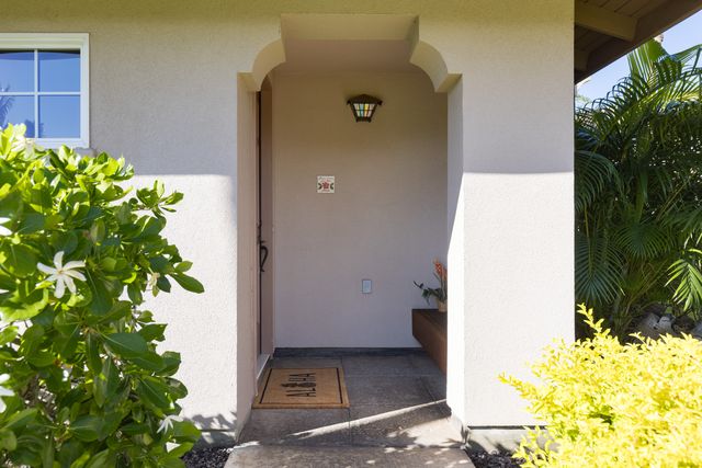 a view of a door of the house