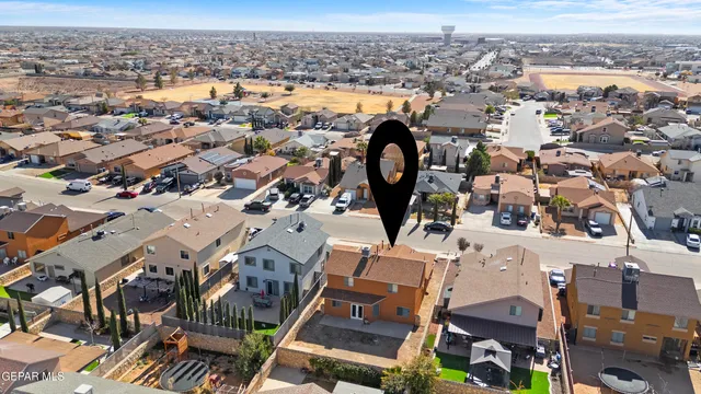 an aerial view of a city