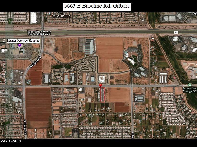 5663 East Baseline Road Gilbert, AZ 85234 - Photo 1 of 1 King Aerial w Hospital