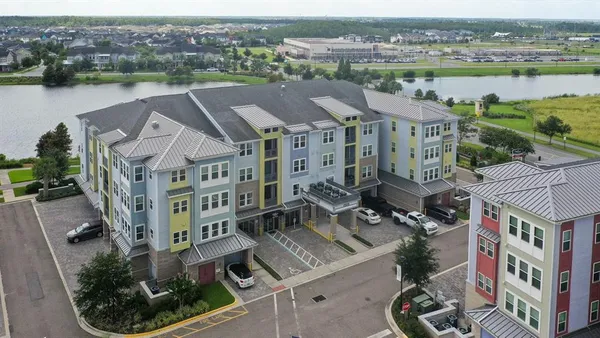 an aerial view of multiple house