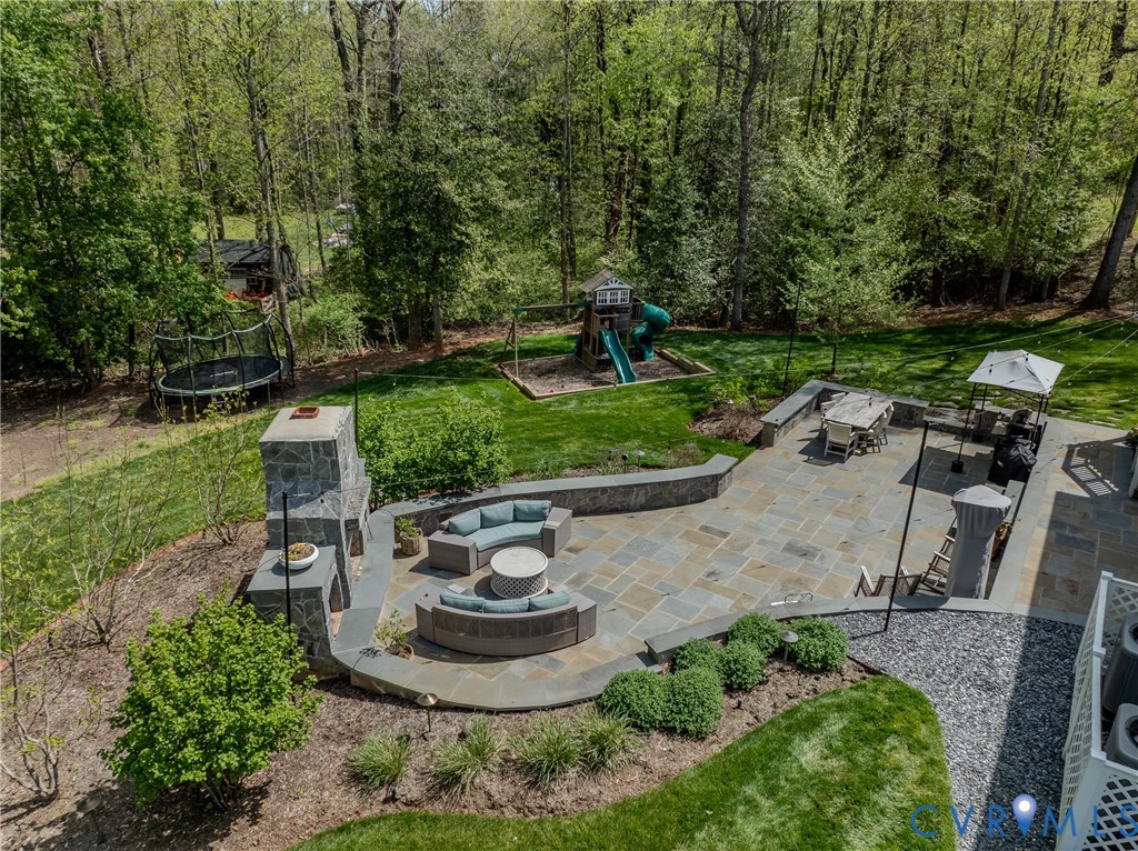 566 Church Hill Road Manakin-Sabot, VA 23103 - Photo 44 of 60 Rear Patio with Fireplace
