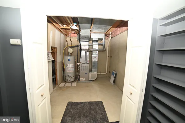 a view of a porch with a bench