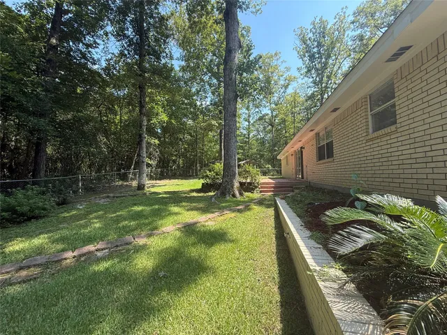 a view of backyard with green space