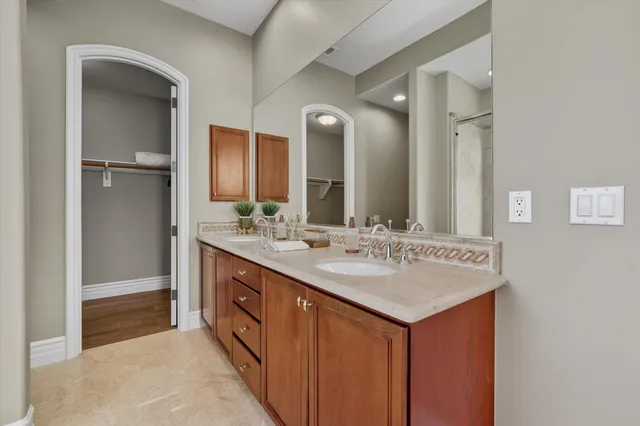 a view of swimming pool with sitting area