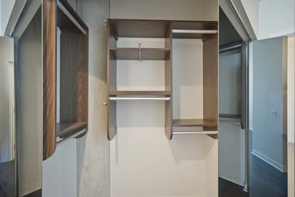a close view of closet