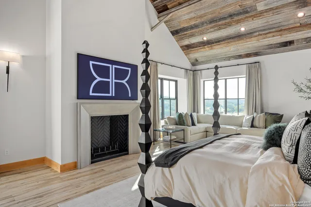 a view of living room with furniture and a chandelier