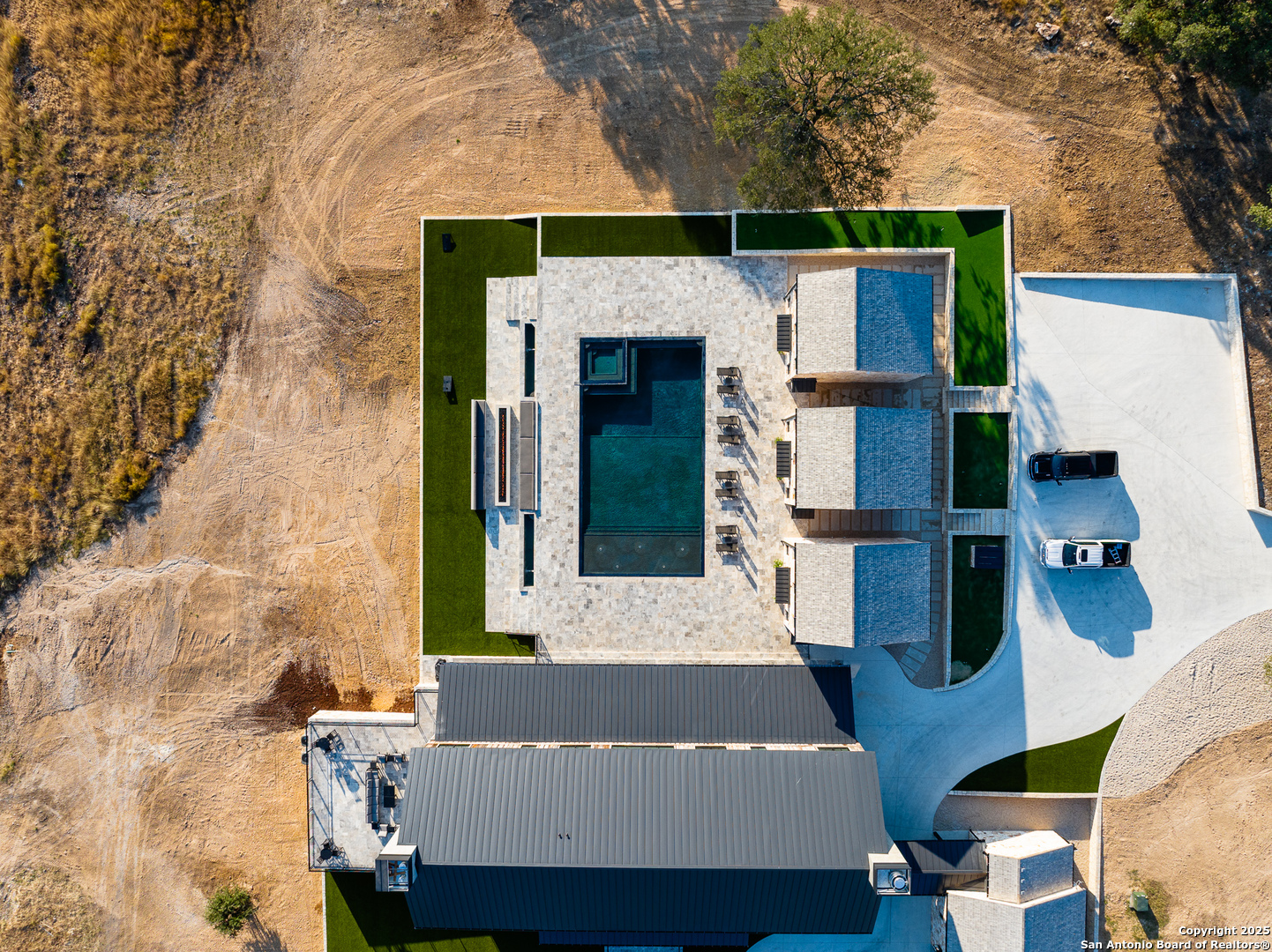 3288 Highway 39 Hunt, TX 78024 - Photo 49 of 50 an aerial view of a house with swimming pool