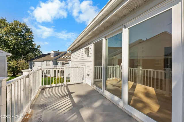 a view of a house with a balcony
