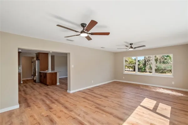 a view of an empty room and window