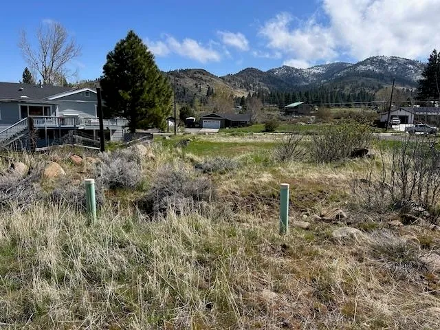 a view of a lake with a mountain in the background