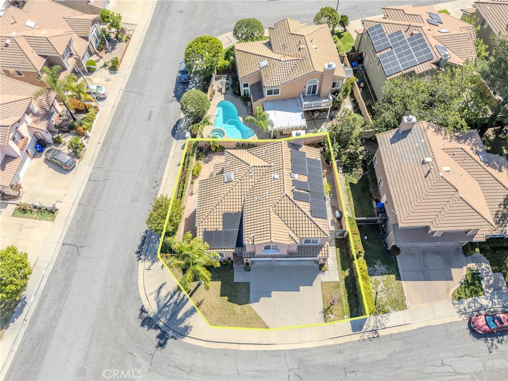 6853 Pandino Court Rancho Cucamonga, CA 91701 - Photo 35 of 44 an aerial view of residential houses with outdoor space