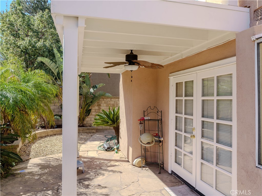 6853 Pandino Court Rancho Cucamonga, CA 91701 - Photo 40 of 44 a view of a porch with wooden floor and outer view