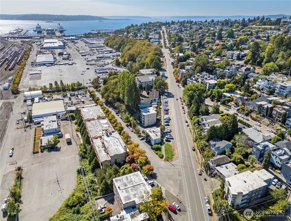 an aerial view of multiple house