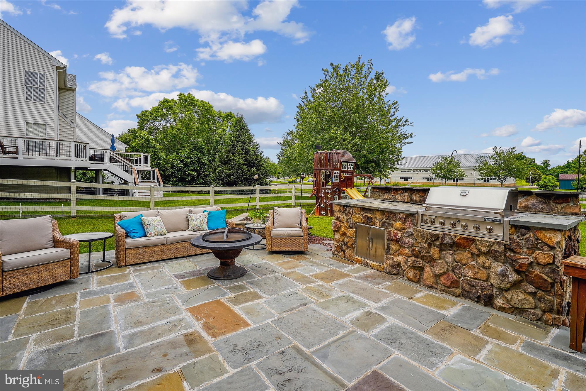 17128 Magic Mountain Drive Round Hill, VA 20141 - Photo 46 of 53 Gorgeous slate patio with custom stone grill