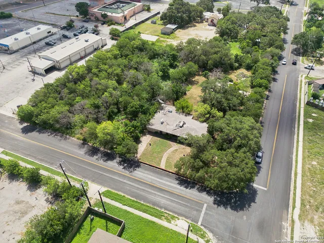 a view of a garden with an outdoor space