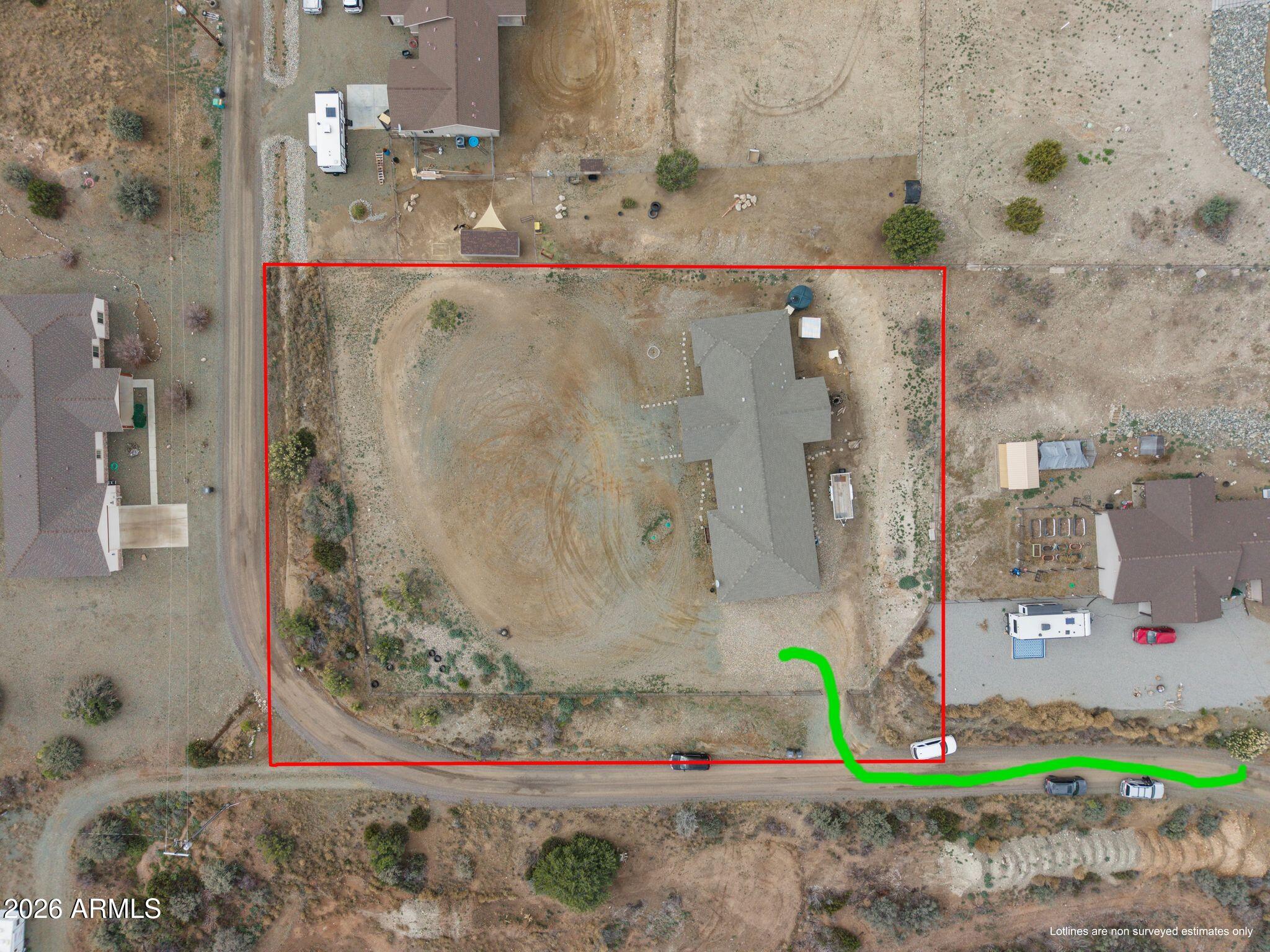 10930 South Banjo Way Mayer, AZ 86333 - Photo 28 of 30 Ariel showing Driveway