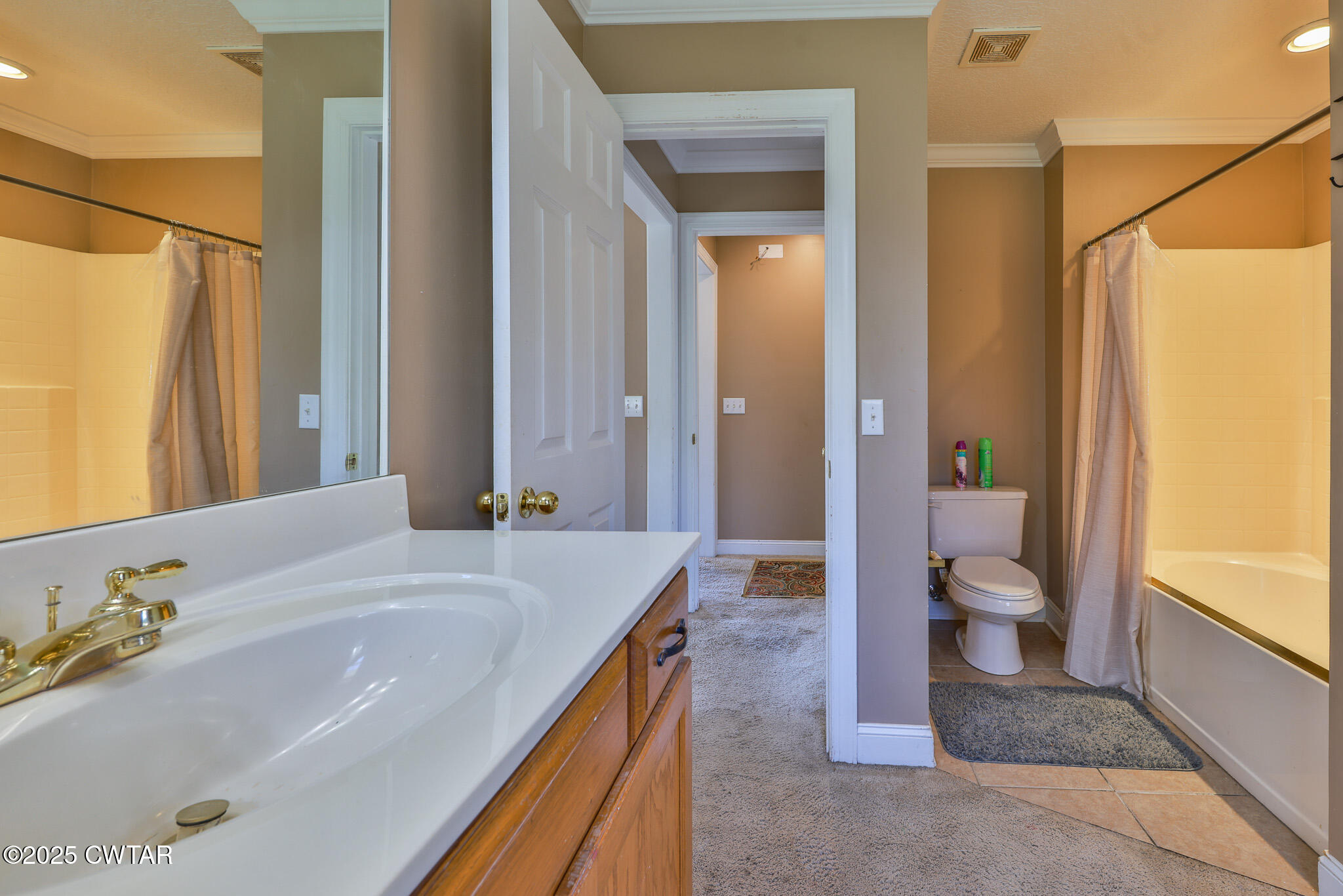 707 North Main Street Dyer, TN 38330 - Photo 21 of 29 a spacious bathroom with a granite countertop sink a toilet and shower