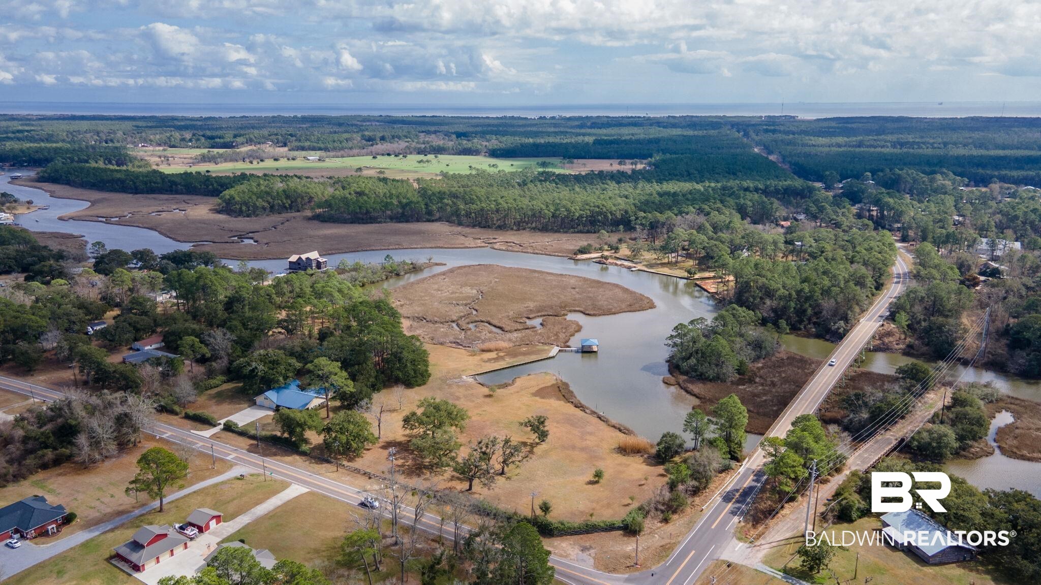 15025 Bellingrath Road Coden, AL 36523 - Photo 71 of 79 Bird's eye view of a nearby body of water