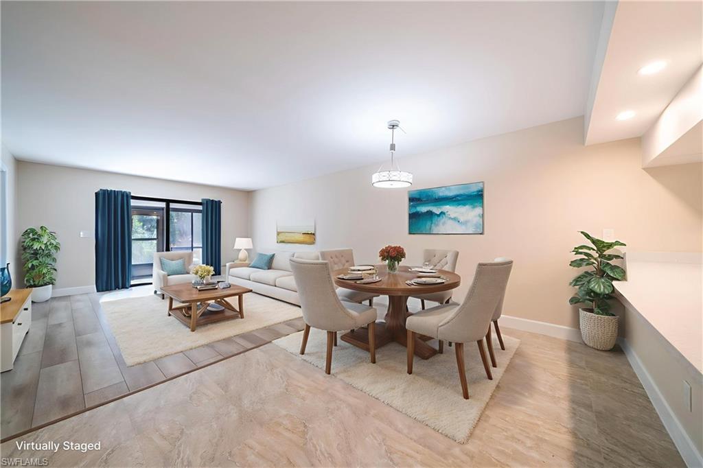 17455 Silver Fox Drive, Unit B Fort Myers, FL 33908 - Photo 6 of 19 Dining space featuring baseboards and recessed lighting