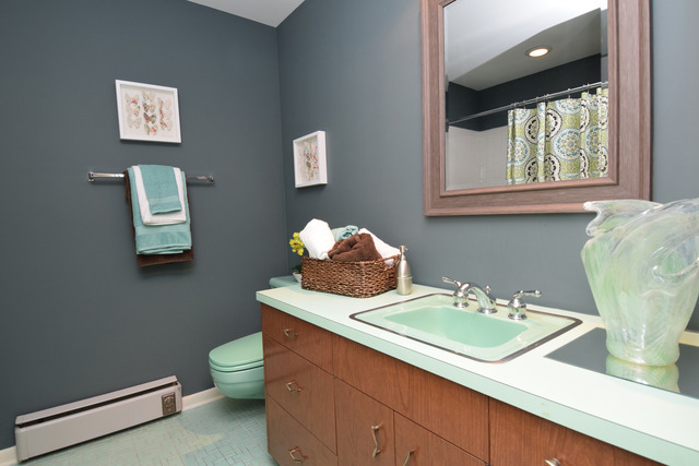 136 Fairway Lane Wheaton, IL 60189 - Photo 18 of 22 a bathroom with a sink mirror and toilet