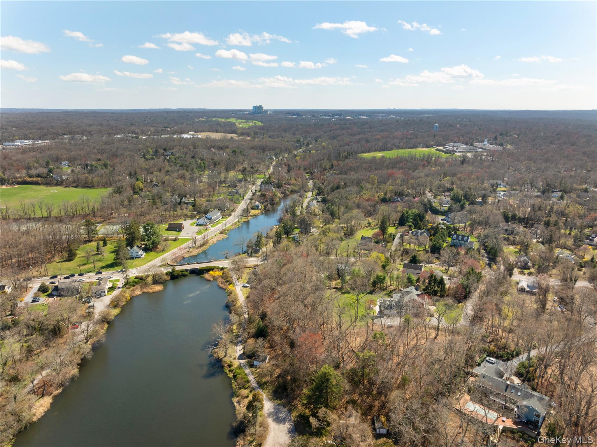 9 Old Field Road Setauket, NY 11733 - Photo 7 of 50 View From Above, Showcasing Proximity to Frank Melville Memorial Park, Setauket Duck Pond, Post Office & Library!